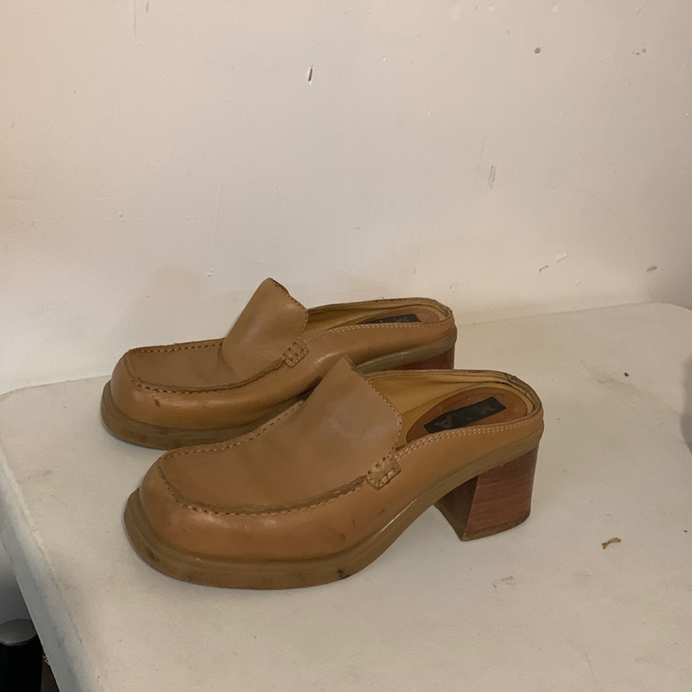 MIA Woman’s Leather Tan Block Heels